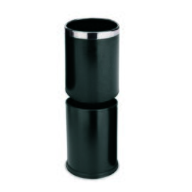 wastepaper basket steel black Ø 220 mm  H 320 mm product photo