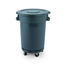 waste bin 168 ltr plastic anthracite Ø 500 | 610 mm  H 920 mm product photo