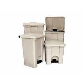 pedal bin 30 ltr plastic beige with pedal  L 400 mm  B 380 mm  H 440 mm product photo