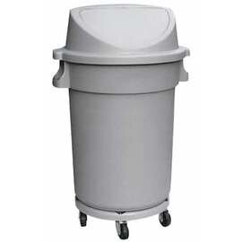 waste bin 120 ltr plastic grey pusht top lid Ø 460 | 550 mm  H 1020 mm product photo