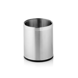 wastepaper basket stainless steel | silver | double-walled | 9 ltr | Ø 220 mm H 260 mm product photo
