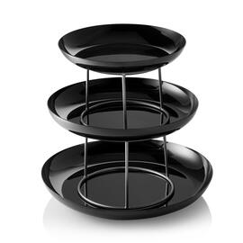Gourmet Tower STEEL & STYLE stainless steel black | 3 levels Ø 250 | 300 |350 mm product photo