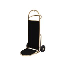 luggage cart Sprint stainless steel | titanium gold | black carpet | 610 mm x 700 mm H 1200 mm product photo