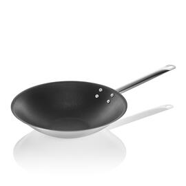 wok stainless steel  Ø 380 mm H 90 mm | Flattened base | non-stick coated product photo