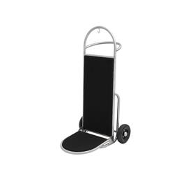 luggage cart Sprint stainless steel | silver coloured | black carpet | 610 mm x 700 mm H 1200 mm product photo