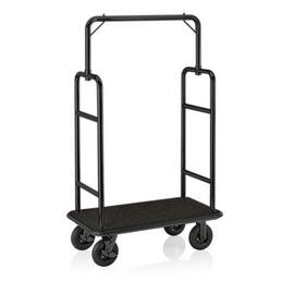 hotel luggage cart Transit stainless steel | black | Length (Width) 1120 mm x 600 mm H 1850 mm product photo