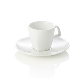Espresso cup with saucer | porcelain white | 80 ml Ø 65 mm H 60 mm product photo