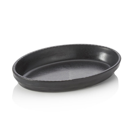 baking mould porcelain black oval 280 mm x 170 mm H 45 mm product photo
