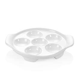snail pan porcelain white | 6-cavity | cloth handles Ø 150 mm product photo