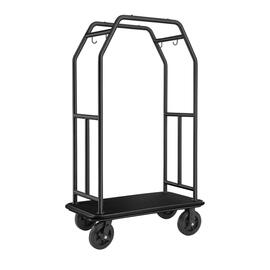 hotel luggage cart Traveller stainless steel | black | Length (Width) 1120 mm x 600 mm H 1850 mm product photo