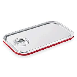 GN transport lid GN 1/1 stainless steel | pressure equalisation port | red silicone seal product photo