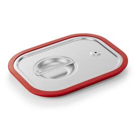 GN transport lid GN 1/2 stainless steel | silicone sealing | pressure equalisation port product photo