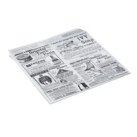 Takeaway bag Wrap & Go | newspaper theme | white | black | 170 mm x 180 mm product photo