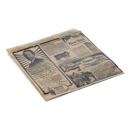 Takeaway bag Wrap & Go | newspaper theme | brown | black | 170 mm x 180 mm product photo