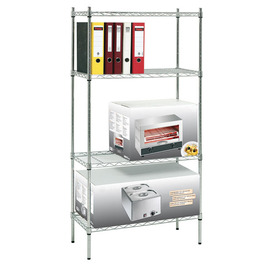 Professional shelf chromed 35° | 910 mm x 460 mm H 1845 mm product photo