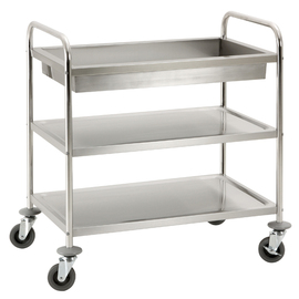 Serving trolley with clearing tray | 2 shelves | 930 mm x 600 mm H 990 mm product photo