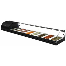 refrigerated vitrine Royal Cooling Tapas 8 black 230 volts  | compressor at the left product photo