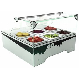 refrigerated vitrine Topping Box Mini 230 volts | 6 containers GN 1/6 - 65 mm product photo