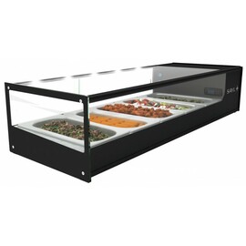refrigerated vitrine Logic 4 black 230 volts | 4 containers GN 1/3 - 40 mm product photo