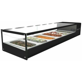 refrigerated vitrine Logic 6 black 230 volts | 6 containers GN 1/3 - 40 mm product photo