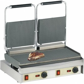 contact grill Kamtschatka Grill eco | 400 volts | cast iron • grooved • grooved product photo