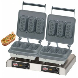 waffle iron Baguette-Waffel II eco non-stick coated  | waffle size 75 x 165 x h 35 mm (6x)  | 4400 watts 400 volts product photo
