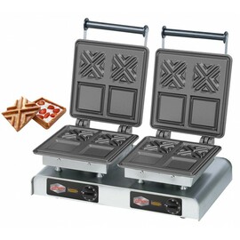 waffle iron X-Waffel II eco  | wafer size 108 x 108 x h 20 mm (4x)  | 4400 watts 400 volts product photo