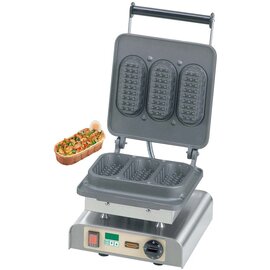 waffle iron non-stick coated  | wafer size 75 x 165 x 35 mm (3x)  | 2200 watts 230 volts product photo