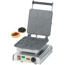 waffle iron non-stick coated  | wafer size Ø 100 x h 9 mm (5x)  | 2200 watts 230 volts product photo