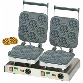 double waffle iron  | wafer size Ø 80 x h 16 mm (12x)  | 4400 watts 400 volts product photo