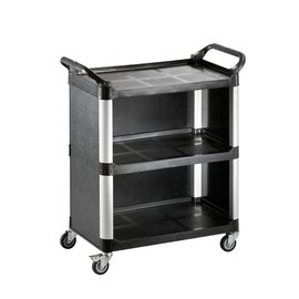 trolley|serving cart ZOKA 1 black  | 3 shelves  L 845 mm  B 430 mm  H 950 mm product photo