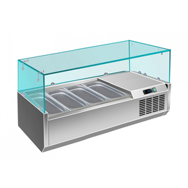 countertop cooling vitrine VRX 1200/380 suitable for 4 x GN 1/3 - 150 mm product photo