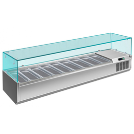 countertop cooling vitrine VRX 2000/380 suitable for 9 x GN 1/3 - 150 mm product photo