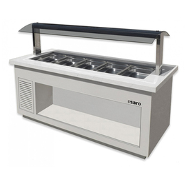 Salad bar PREMIUM LINE SB-K200 W white | static cooling | suitable for 5 x GN 1/1 product photo