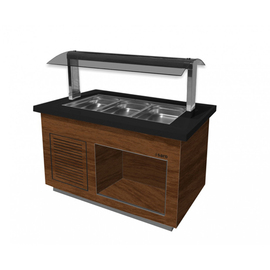 Salad bar PREMIUM LINE SB-K130 brown | suitable for 3 x GN 1/3 product photo