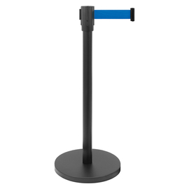 barrier Post | tensator AF306PB black | webbing colour blue barrier length 3.0 m H 0.915 m product photo