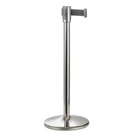 barrier stand Modell AF 206 S stainless steel webbing colour black  Ø 0.36 m  L 1.8 m  H 0.915 m product photo
