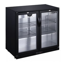 bar fridge BC 208 black with 2 glass doors | convection cooling | 900 mm x 520 mm H 850 mm product photo