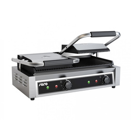 contact grill PG 2 | griddle plate made of cast iron grooved | grooved product photo