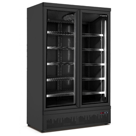beverage fridge GTK 1000 black | 2 glass doors | convection cooling product photo