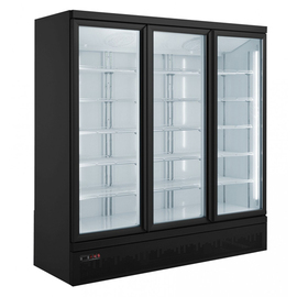 beverage fridge GTK 1530 black | white with 3 glass doors | static cooling product photo