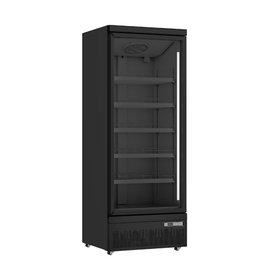 refrigerator GTK 600 PRO black with glass door | static cooling product photo