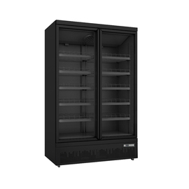 refrigerator GTK 1000 PRO black with 2 glass doors | static cooling product photo