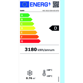 freezer EGN 650 BTG GN 2/1 | glass door | static cooling product photo  L