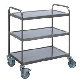 serving trolley SWK3 stainless steel | 3 shelves à 630 x 400 mm product photo