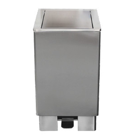 waste bin Apollo 60 ltr stainless steel with pedal L 400 mm W 765 mm H 370 mm | gas damper product photo