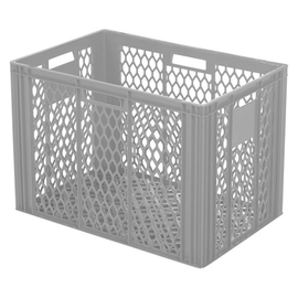bakery crate BK421 perforated | grey | 600 mm x 400 mm H 421 mm product photo