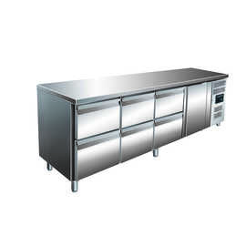 refrigerated table KYLJA 4160 TN | 1 full door | 6 drawers product photo