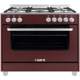 multifunctional stove TS95C61LVI burgundy red with Baking oven | 5 cooking zones product photo