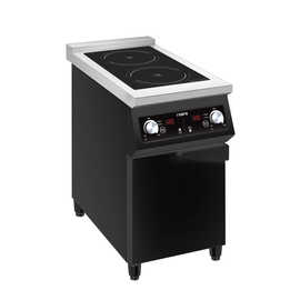induction stove JOHANN | 2 cooking zones | floor model black L 400 mm W 700 mm product photo